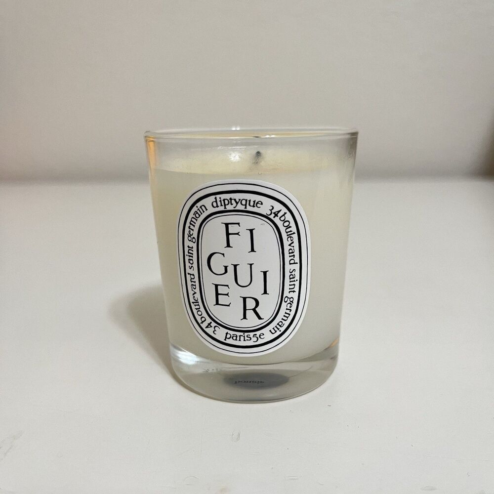 Diptyque Bougie Parfumee Figuier Fig Tree Scented Small Candle 70g 2.4 oz USED